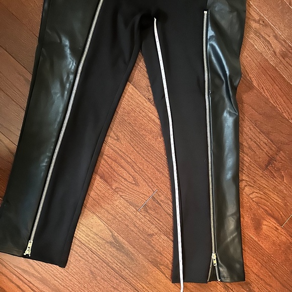 Steve Madden, NWT  high waist, size 14 vegan leather and fabric pants - Picture 7 of 11
